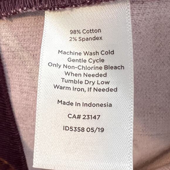 Talbots Equestrian Horsebit A-Line Corduroy Skirt Size 16 Burgundy Preppy Career - Picture 8 of 9